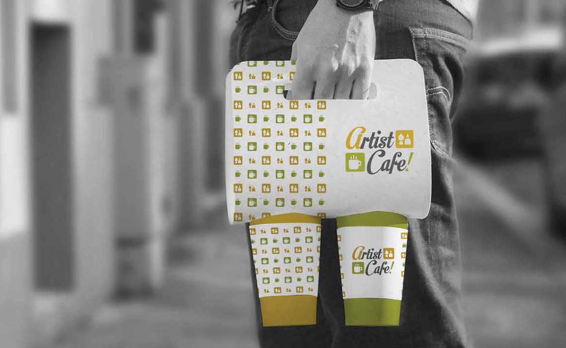 Artist Cafe branding by whyte creations qatar