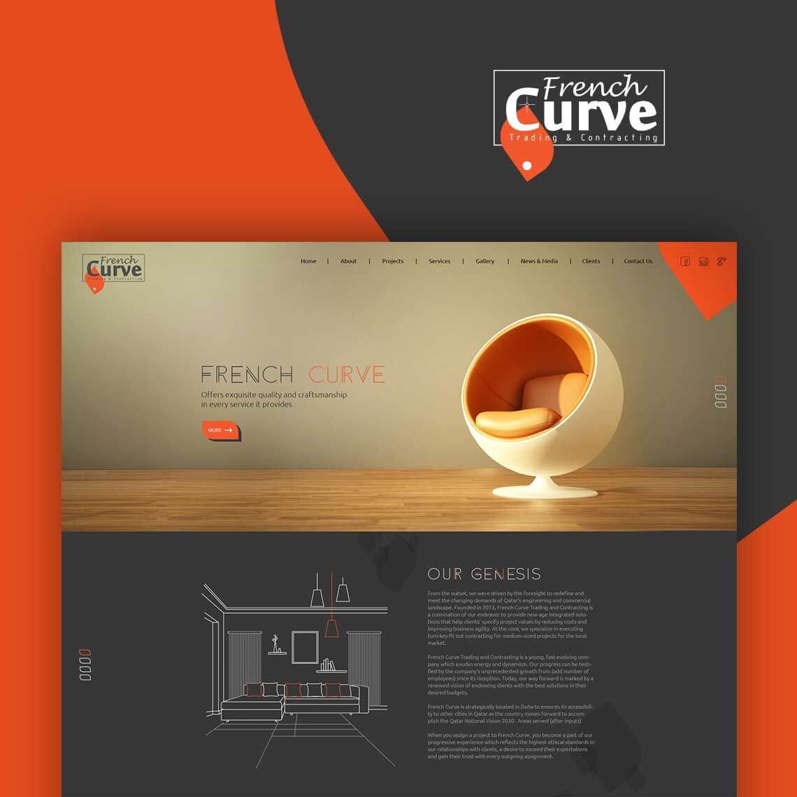 website design for French Curve